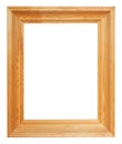Vertical simple wide brown wooden picture frame