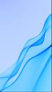 Vertical soft blue gradient with smooth flowing wave lines on light background. Clean minimal abstract design for modern UI, Royalty Free Stock Photo
