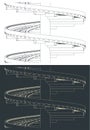 Vertical spiral conveyor isometric blueprints