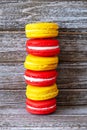 Multi colored macrons stacked