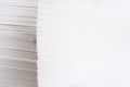 Vertical stack of papers with with shallow depth of field Royalty Free Stock Photo