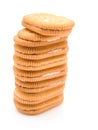 Vertical stacked sandwich biscuits