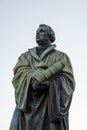 Vertical of the statue of Martin Luther at Wartburg Seminary