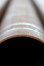 Vertical steel pipe abstract