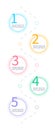 Vertical 5 steps sequence infographic. Infochart with path. Royalty Free Stock Photo