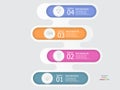 vertical steps timeline infographic element report background with business line icon 4 steps