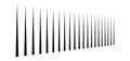 Vertical straight parallel lines in perspective. 3d lines, stripes pattern. vertical streaks, strips vanishing, diminish lines