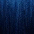 Vertical streams of binary code, consisting of ones and zeros, cascade against a dark Royalty Free Stock Photo