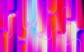 Vertical striped liquid glass pattern with vibrant neon gradient. Abstract render 3d background with smooth transparent rounded Royalty Free Stock Photo