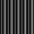 Vertical stripes seamless pattern. Simple black and white vector lines texture Royalty Free Stock Photo