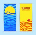 Vertical summer discounts banner or roll up.