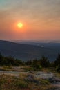 Vertical Sunset Over Cadillac Mountain in Acadia National Park Maine Royalty Free Stock Photo