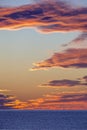 Vertical sunset over Northumberland Strait, Prince Edward Island Royalty Free Stock Photo