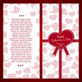 Vertical template postcards. Decorated with a red