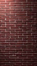 Vertical texture dark red color empty blank brick wall Royalty Free Stock Photo