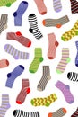 Vertical texture striped socks