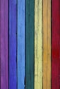 textured background from old wooden planks painted in different colors of the rainbow Royalty Free Stock Photo