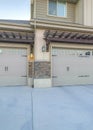 Vertical Three car parking garage with double side hinged doors