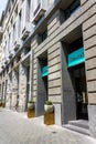 Vertical of Tiffany and Co store in Passeig de Gracia avenue, Barcelona, Catalonia, Spain.