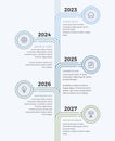Vertical Timeline Infographic Template Royalty Free Stock Photo