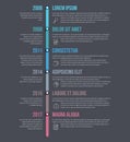 Vertical Timeline Infographics Royalty Free Stock Photo