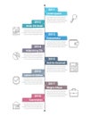 Vertical Timeline Infographics Royalty Free Stock Photo