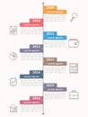 Vertical Timeline Infographics Royalty Free Stock Photo