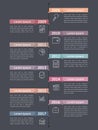 Vertical Timeline Infographics Royalty Free Stock Photo