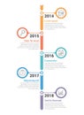 Vertical Timeline Infographics Royalty Free Stock Photo