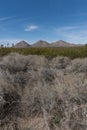 Vertical of the Tres Hermanas mountain range in southwest New Mexico.