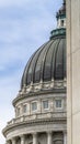 Vertical Utah State Capital building dome with corinthian columns and balcony against sky Royalty Free Stock Photo