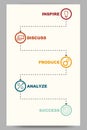 Vertical vector marketing infographic template with 5 options