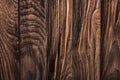 Vertical version old texture of brown wood boards Royalty Free Stock Photo