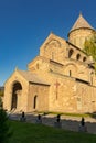 Svetitskhoveli Cathedral Side Facade And Cross In Mtskheta Georgia Royalty Free Stock Photo