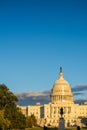 Vertical View of The Capitol Hill in Washington DC at Golden Hour before the Sunset Royalty Free Stock Photo