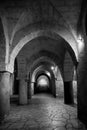 Vertical View the Crypt Under The Basilica of Saint Cataldo. Tar