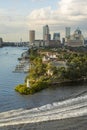 Vertical view of downtown Tampa, Florida Royalty Free Stock Photo