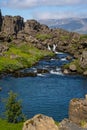 Vertical view of the Drowning Pool or Drekkingarhylur, located in ÃÅ¾ingvellir Thingvellir