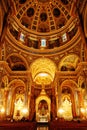 Vertical view of the golden interior of Basilica of Saint Josaphat