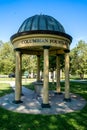 A vertical view the historic Columbian Fountain, with its iconic domed pavilion. Its