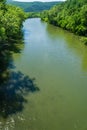 Vertical View of the James River on Beautiful Spring Day Royalty Free Stock Photo