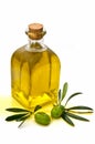 Vertical view with jug of olive oil Royalty Free Stock Photo