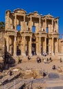 Vertical view of the Library of Celsus in Ephesus.