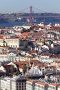 Vertical view of Lisbon Royalty Free Stock Photo