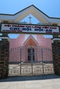 Vertical view. Main entrance of the Evangelical Church in Hoi An, Vietnam