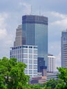 Minneapolis skyline in the summer in Minnesota Royalty Free Stock Photo