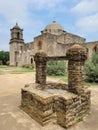 Vertical view of Mission San Jose in San Antonio Missions National Historical Park Royalty Free Stock Photo