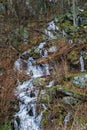 Cascading Waterfall by the Blue Ridge Parkway, Virginia, USA Royalty Free Stock Photo