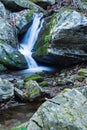 Vertical View of a Mountain Waterfall Royalty Free Stock Photo