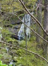 A Vertical View of a Mountain Waterfall - 2 Royalty Free Stock Photo